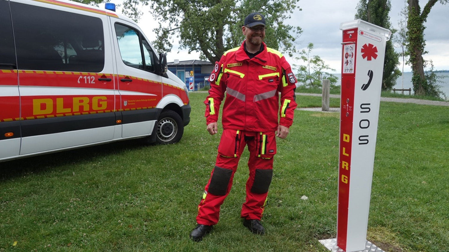 SOS Stations on lake are equipped with restube automatic