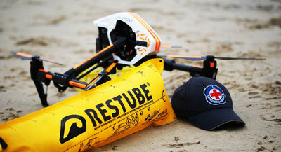 A safety buoy for your drone when flying over water: Restube automatic