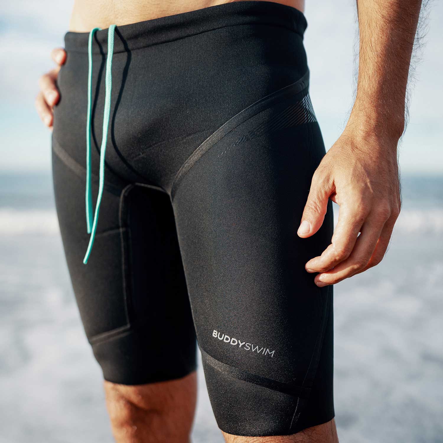 NEOPREN-SCHWIMMHOSE Buddyswim Trilaminat Warmth 5/3mm,Schwarz