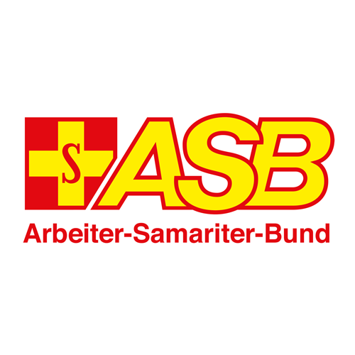 Logo of the Arbeiter-Samariter-Bund in red and yellow with white background.