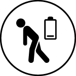 Icon of a person with arms outstretched – symbolizes RESTUBE’s support when you’re exhausted or out of energy.