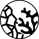 Black and white icon of coral reefs – symbolizing RESTUBE’s reliability when one injure themselves on the reefs.