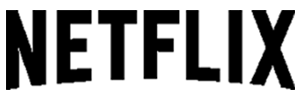 Black Netflix Logo on the white background