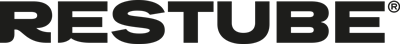 RESTUBE wordmark in black – clean, modern branding that stands for safety, innovation, and freedom in and around water.