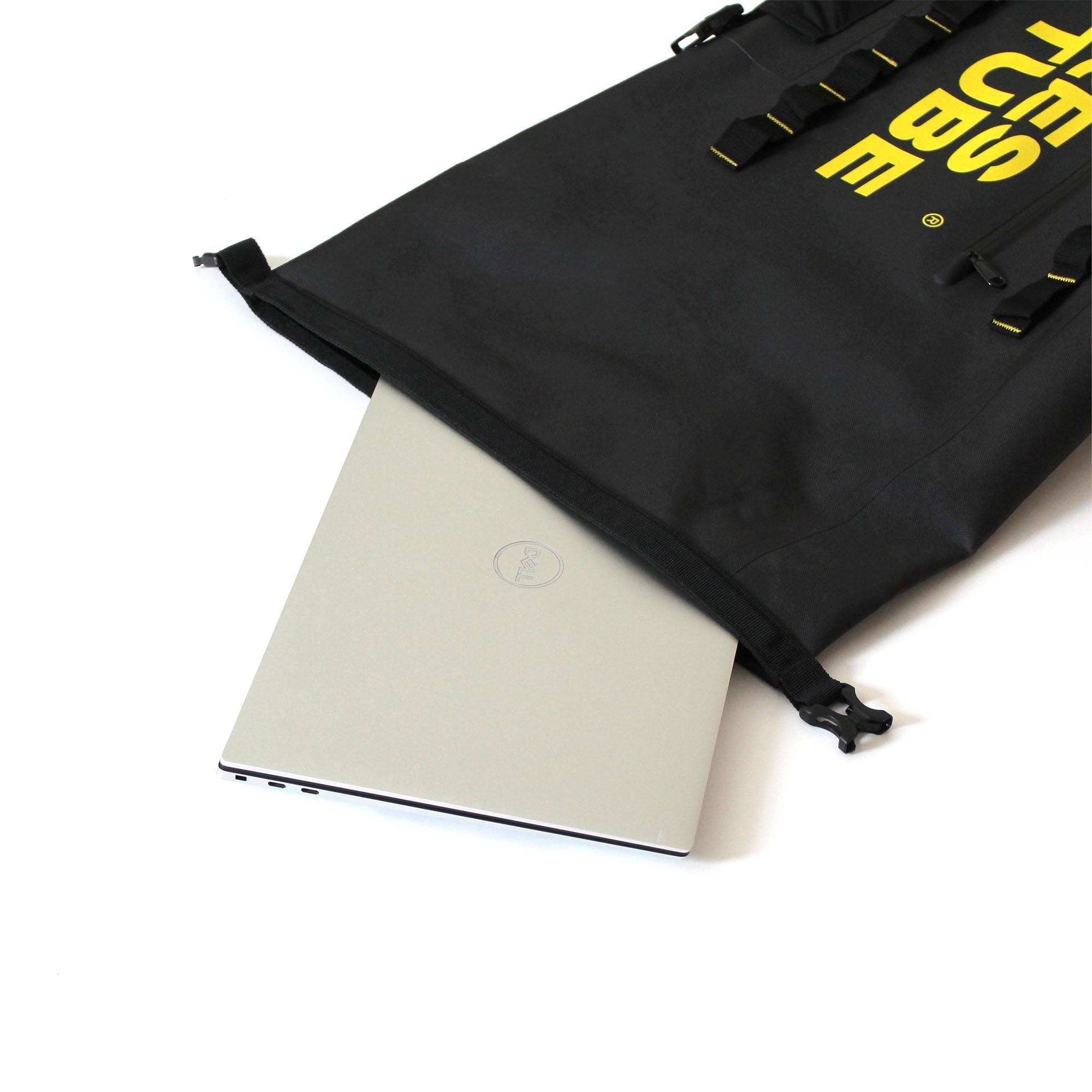 Waterproof backpack with interior laptop compartment for secure device storage