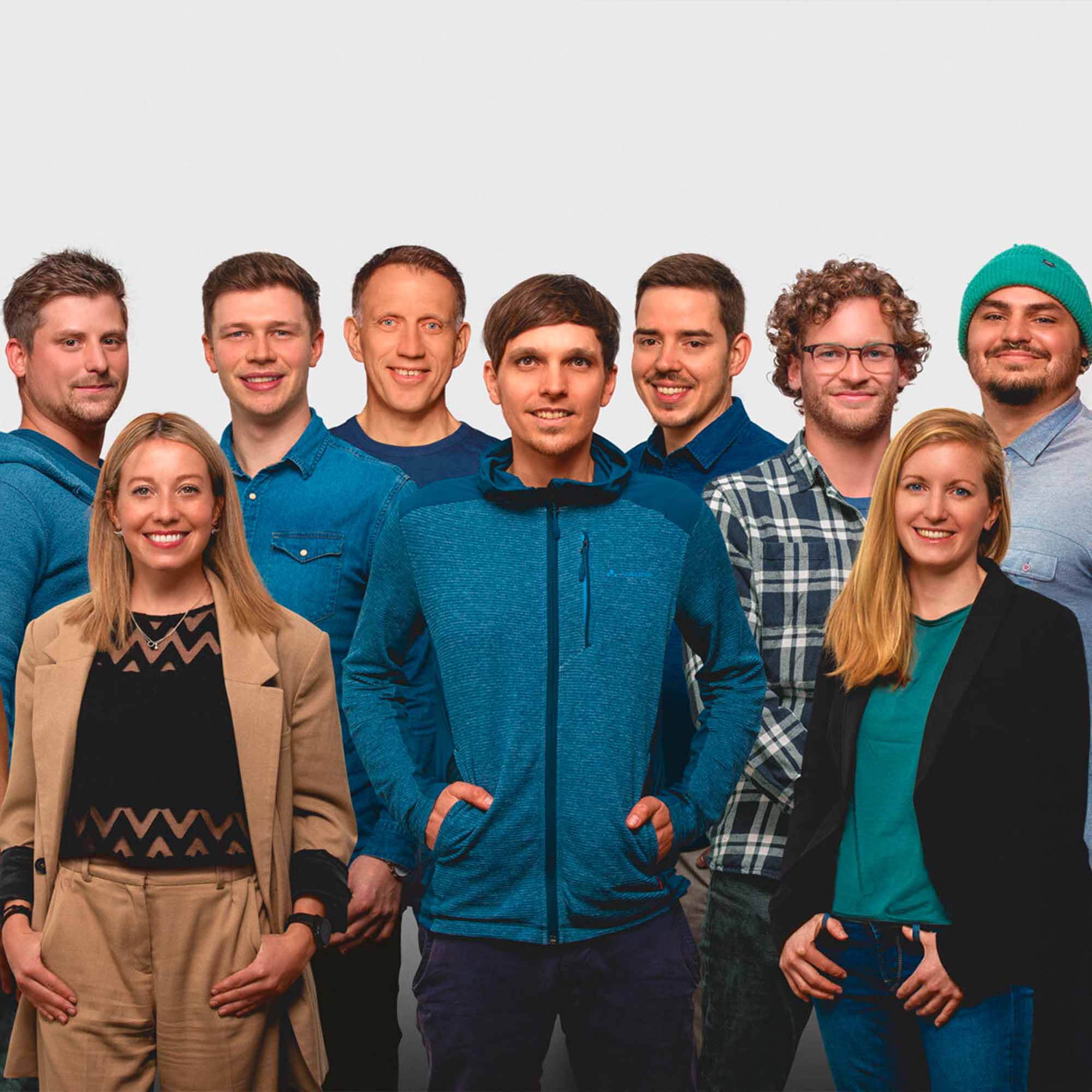 The RESTUBE team – young, diverse, and passionate about creating smart safety gear for more freedom at and in the water.