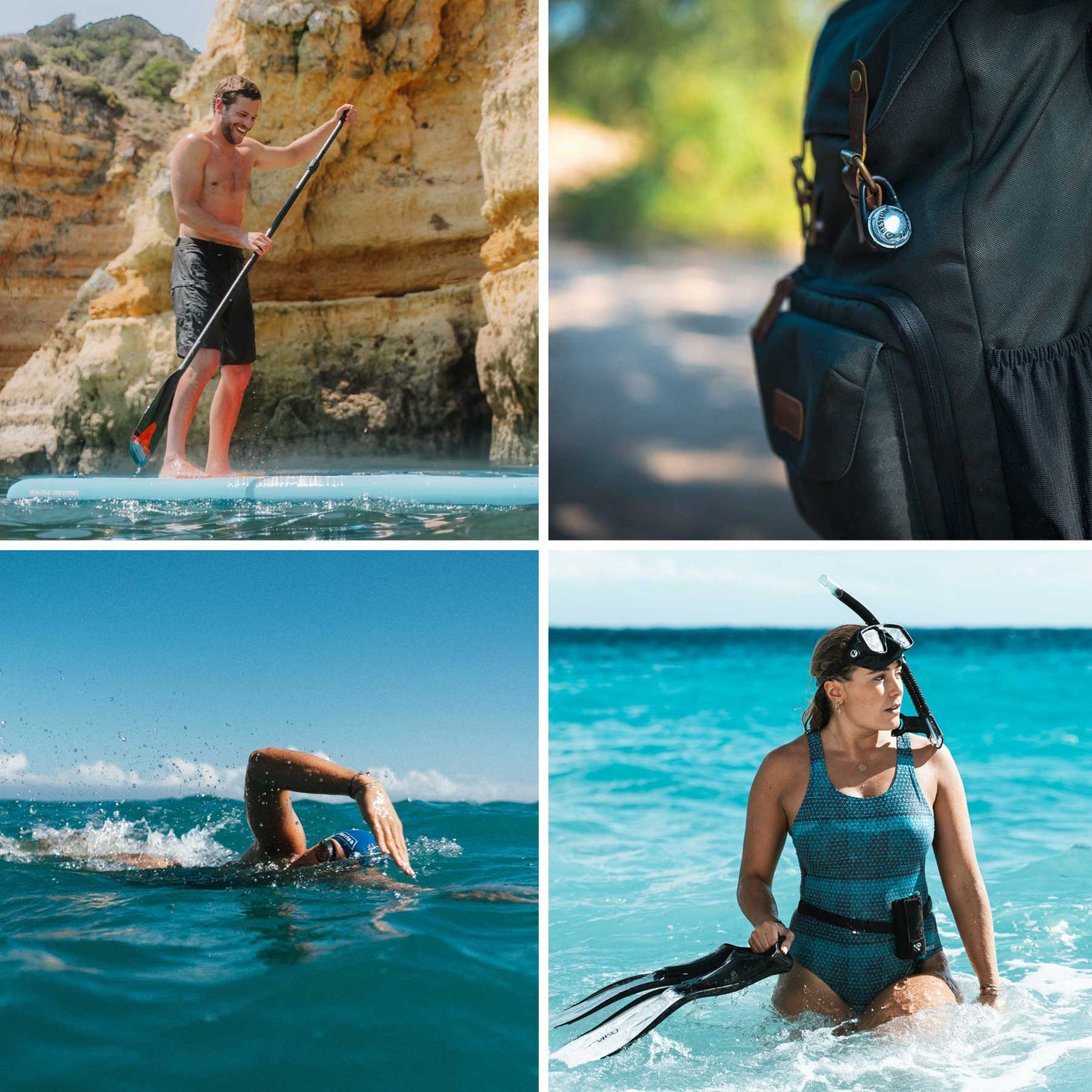 suitable for different outdoor activities for example SUP, Swimming, Hiking, Snorkeling