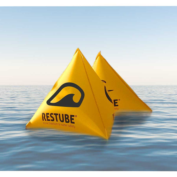 Backpack straps for swim buoy by RESTUBE